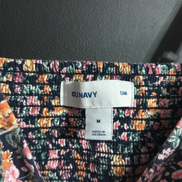 3/$14 Old Navy Floral Linen Blend Cami Mini Dress Size: M Length: 34” - Picture 5 of 7